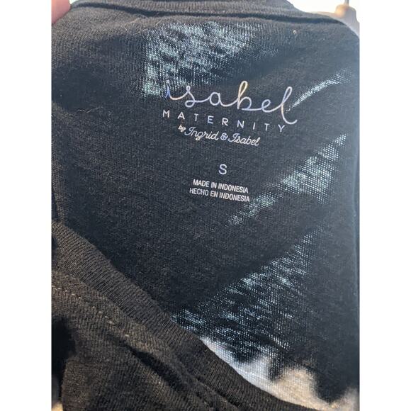 Tie Dye Linen Like Cuff Short Sleeve Maternity T-Shirt S Ingrid & Isabel Layer - Picture 4 of 7